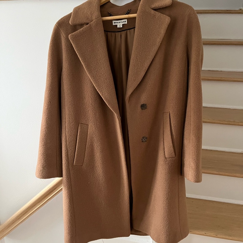 Whistles Camel Wool Coat